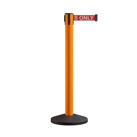 Montour Line Stanchion Belt Barrier Orange Post 16ft.Red Auth.Belt ES660-OR-AUTHRW-160